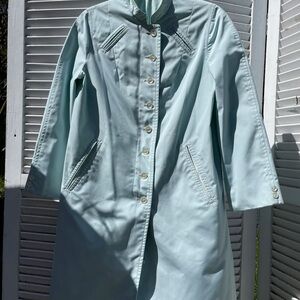 Vintage Light Blue Trench Coat by Misty Harbor